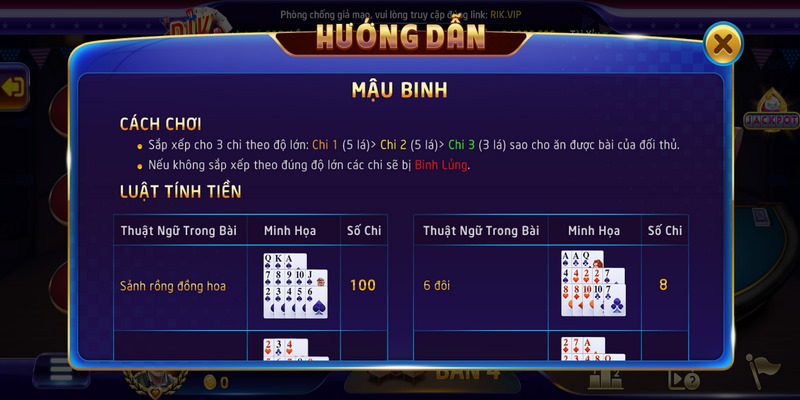 Mậu binh Rikvip: Game bài đẳng cấp cho tân thủ 2025 3 Quy định về những quân bài trong mậu binh Rikvip